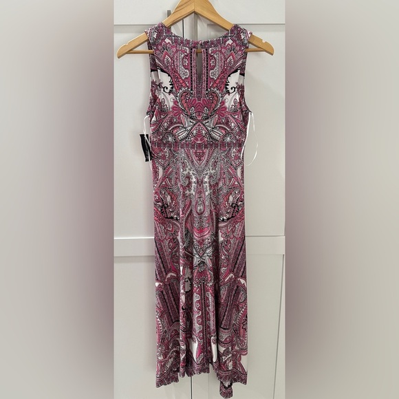 INC sweet meadow pink rejoicing paisley sleeveless dress size small NWT - Picture 2 of 4